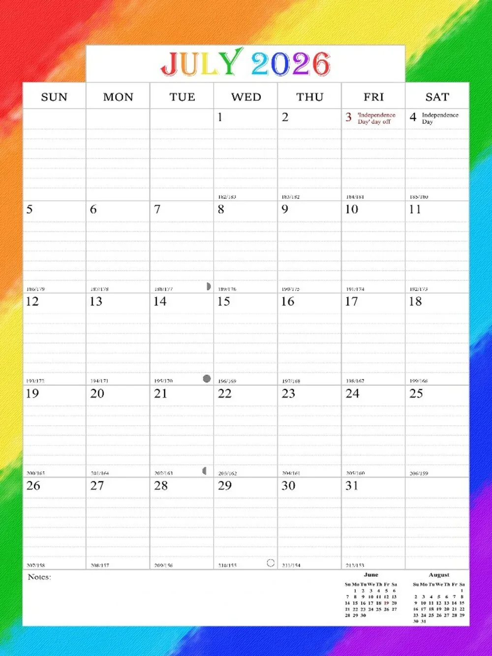 2026-2027 Wall Calendar Spiral-bound Twin-Wire Binding - 18 Months 8.5